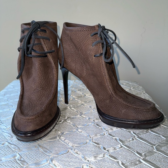 BURBERRY SUEDE ANKLE BOOTS - Picture 4 of 11